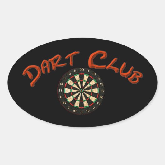 Dart Club Logo Oval Sticker (Voorkant)