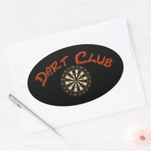 Dart Club Logo Oval Sticker (Envelop)