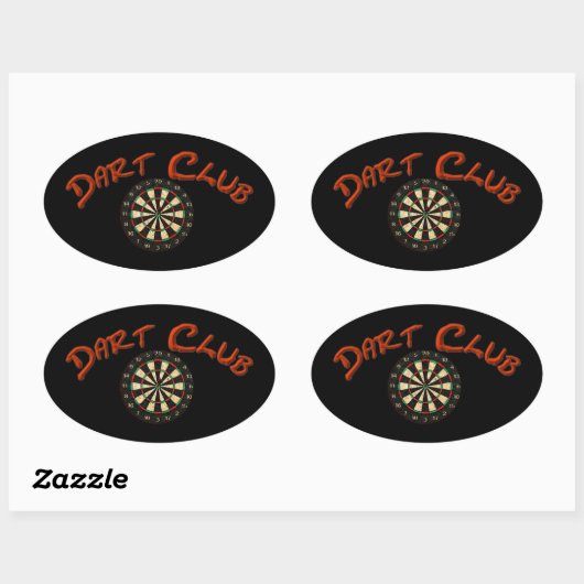 Dart Club Logo Oval Sticker (Vel)