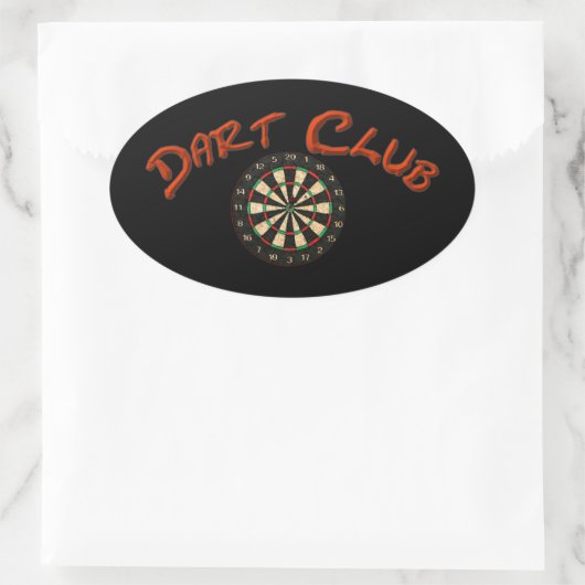 Dart Club Logo Oval Sticker (Tas)