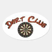 Dart Club Logo Ovale Sticker Wit (Voorkant)