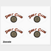 Dart Club Logo Ovale Sticker Wit (Vel)