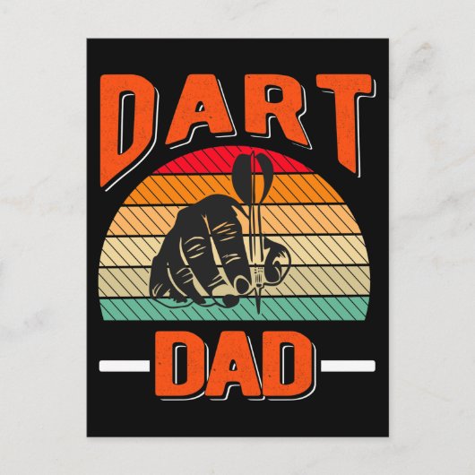 Dart Dad Dartboard Fathers Day Briefkaart (Voorkant)