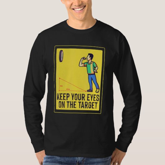 Dart Dartboard Target Design T-shirt (Voorkant)