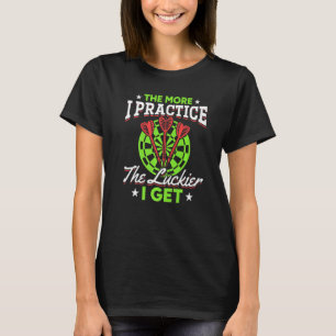 Dart Darts Player Hoe meer ik de luier beoefent T-shirt