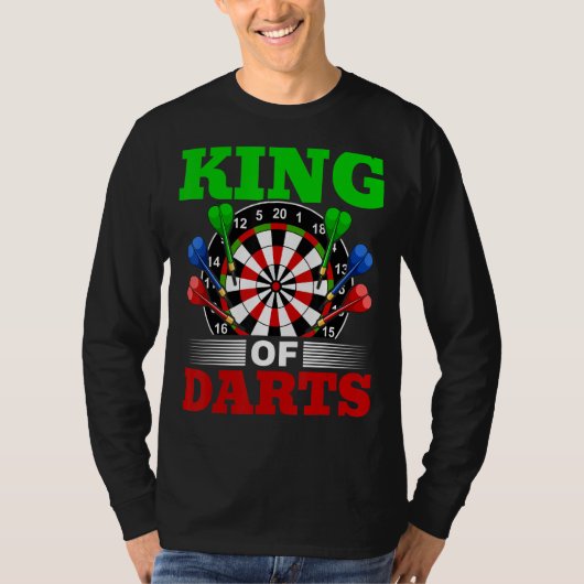 Dart Darts Player King of Dats 1 T-shirt (Voorkant)