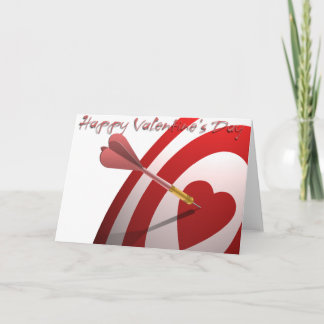 Dart en hart feestdagen kaart