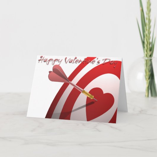 Dart en hart feestdagen kaart (Voorkant)