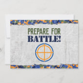 Dart Foto Militair Verjaardagsfeestje Camo Soldate Kaart (Achterkant)