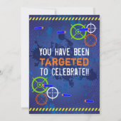 Dart foto uitnodigen Dart Pistool verjaardagsfeest Kaart (Achterkant)