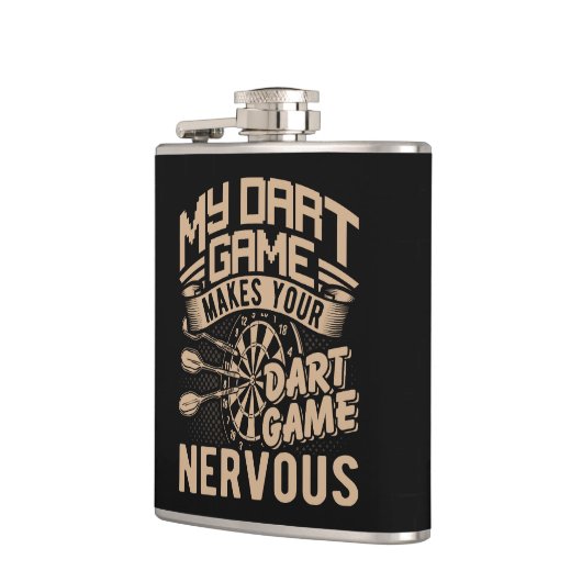 Dart Game Flex Vinyl Verpakte Flask 6 oz. Heupfles (Links)