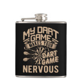 Dart Game Flex Vinyl Verpakte Flask 6 oz. Heupfles (Voorkant)