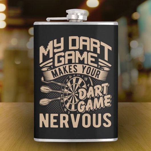 Dart Game Flex Vinyl Verpakte Flask 8 oz. Heupfles