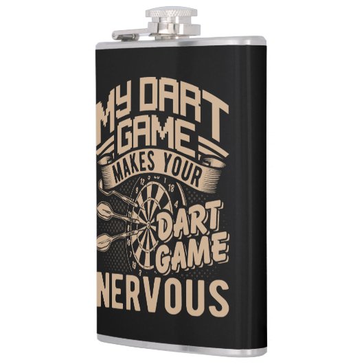 Dart Game Flex Vinyl Verpakte Flask 8 oz. Heupfles (Links)