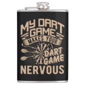 Dart Game Flex Vinyl Verpakte Flask 8 oz. Heupfles (Voorkant)