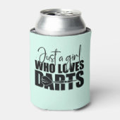 Dart Girl Aangepaste naam Blikjeskoeler (Blikje Voorkant)