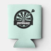 Dart Girl Aangepaste naam Blikjeskoeler (Achterkant)