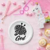 Dart God Papieren Bordje (Feest)