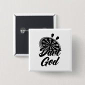 Dart God Vierkante Button 5,1 Cm (Voorkant /achterkant)