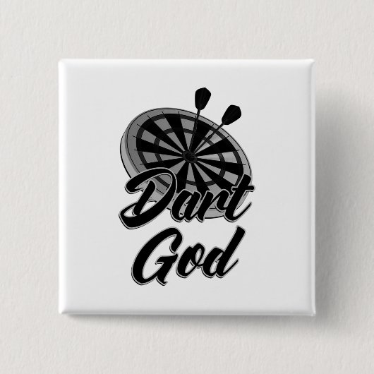 Dart God Vierkante Button 5,1 Cm (Voorkant)
