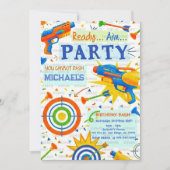 Dart Gun Birthday Invitation Kaart (Voorkant)