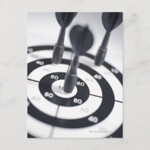 Dart in Bulls Eye Briefkaart