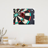 Dart in Dartboard Poster (Keuken)