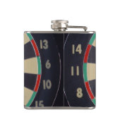 Dart in een dartboard Bullseye Heupfles (Achterkant)