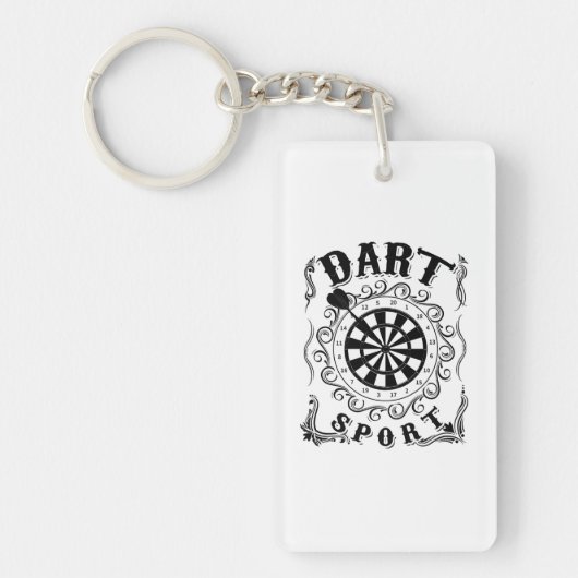 Dart is mijn sport sleutelhanger (Voorkant)