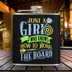 Dart Koningin Vinyl Verpakte Flask 6 oz. Heupfles