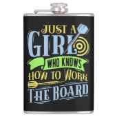 Dart Koningin Vinyl Verpakte Flask 8 oz. Heupfles (Voorkant)