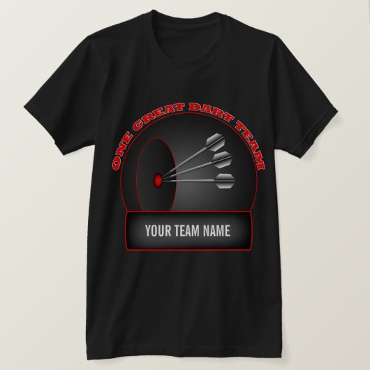 Dart League Great Team Mannen Black T-shirt (Design voorkant)