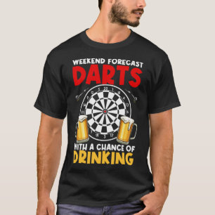 Dart League Weekend Forecast Darts met kans op ver T-shirt