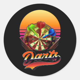 Dart met dampgolf Dartboard Bullseye Darts Ronde Sticker