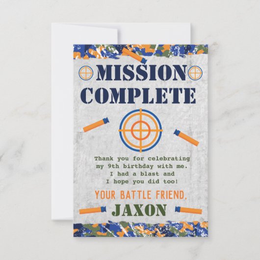 Dart Military Birthday Party Kaart voor Kaart (Voorkant)