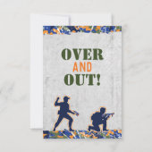 Dart Military Birthday Party Kaart voor Kaart (Achterkant)