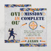 Dart Military Birthday Party Kaart voor Kaart (Voorkant / Achterkant)