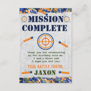 Dart Milthday Party Card Favor Card Kaart