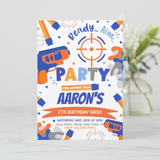 Dart Party Birthday Kaart (Staand voorkant)