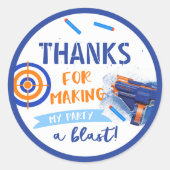 Dart Party Favor Label | Dart Birthday (Voorkant)