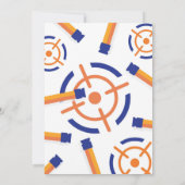 Dart Party Verjaardagsuitnodiging Dart Pistool Uit Kaart (Achterkant)