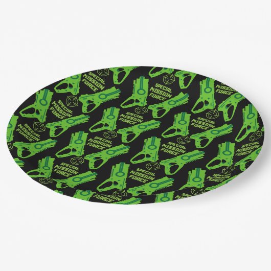 Dart Pistool Battle Verjaardag Papieren Bordje (Gekanteld)