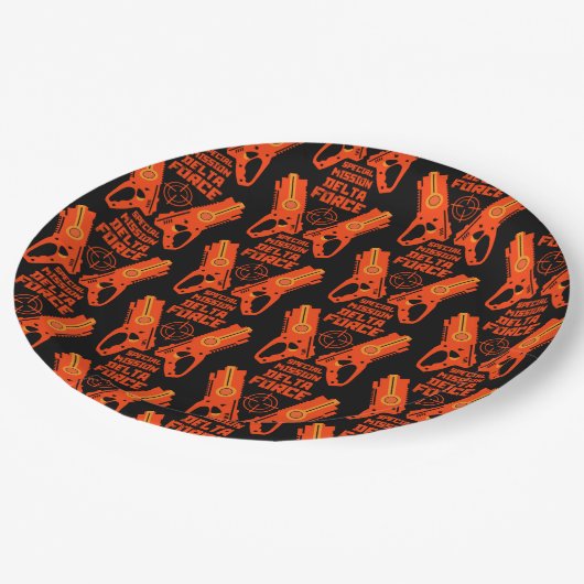 Dart Pistool Battle Verjaardag Papieren Bordje (Gekanteld)