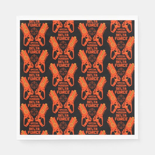 Dart Pistool Battle Verjaardag Servet (Voorkant)