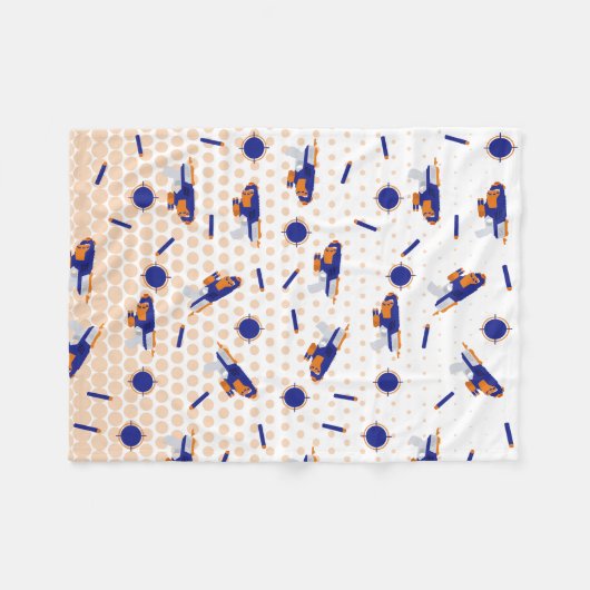 Dart Pistool Battle War Boys Doelpatroon Fleece Deken (Voorkant (Horizontaal))