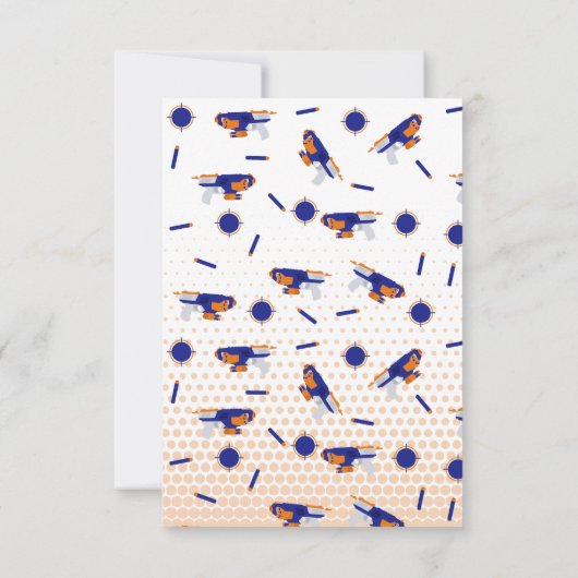 Dart Pistool Battle War Boys Doelpatroon Kinder Bedankkaart (Achterkant)