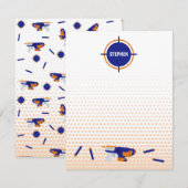 Dart Pistool Battle War Boys Doelpatroon Kinder Notitiekaartje (Voorkant / Achterkant)