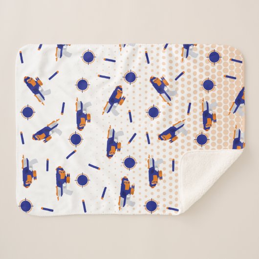 Dart Pistool Battle War Boys Doelpatroon Sherpa Deken (Voorkant (horizontaal))