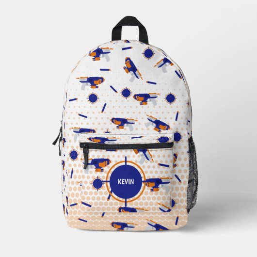 Dart Pistool Battle War Boys Target Pattern School Bedrukte Rugzak (Voorkant)