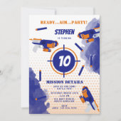 Dart Pistool Battle War Boys Verjaardagsfeest Kaart (Voorkant)